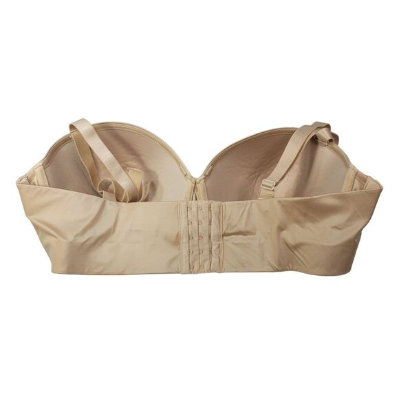 Cacique Seamless Convertible Strapless Bra Tan 42DDD Underwire Padded Push Up - Picture 5 of 11
